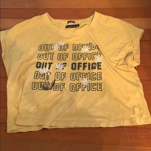 Abercrombie and Fitch yellow short sleeve shirt